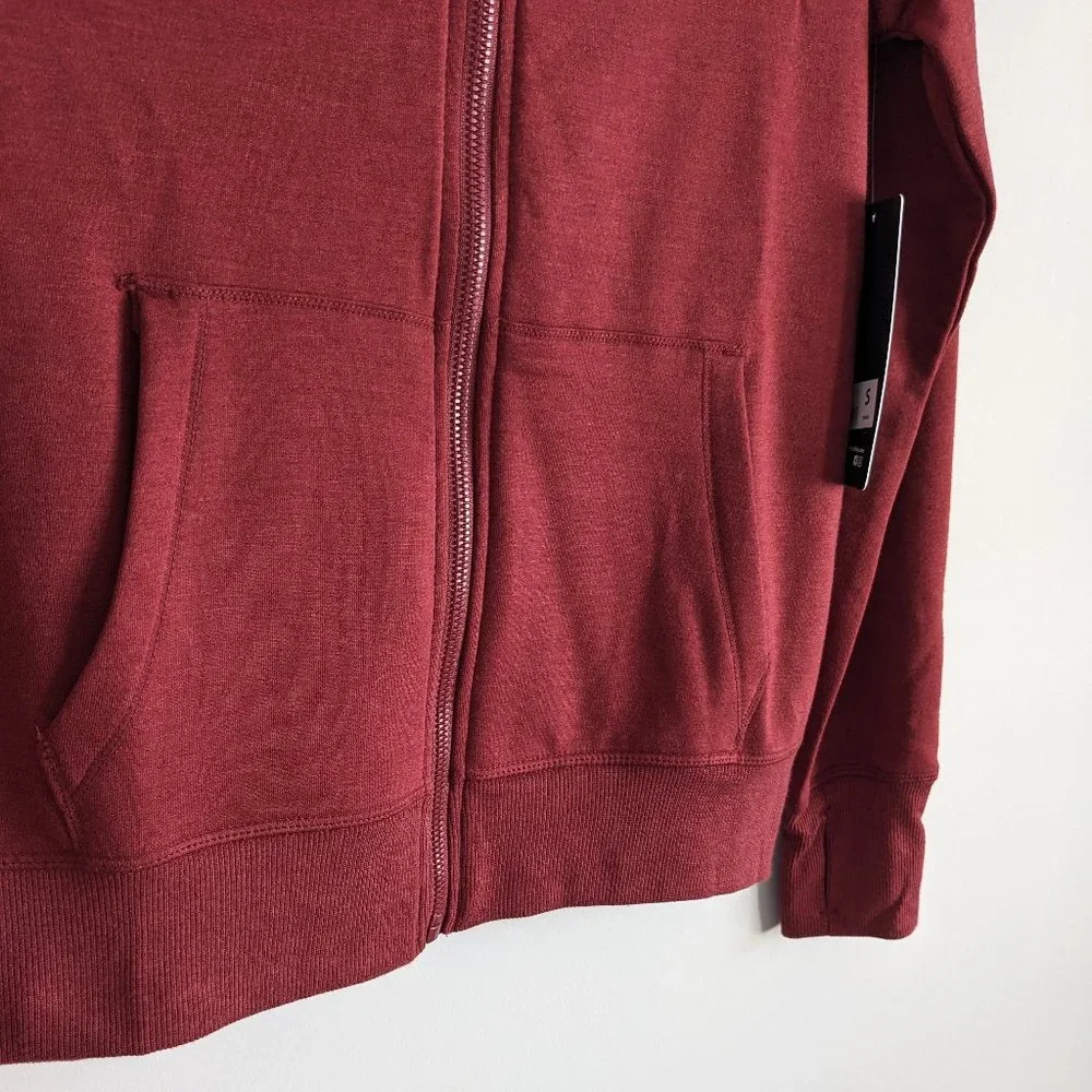 90 Degree by Reflex super soft and flexible burgundy hoodie Small - Picture 2 of 7